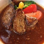 欧風カレーKEN - チキンレッグ、990円辛さは20番、フォアグラトッピング500円です！