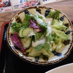 Hakatatenjimmotsunabeotafuku - サラダもついてます。