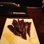 Bar anchor - (2015.03）この日のお目当て、手作りビーフジャーキー。うまっ！