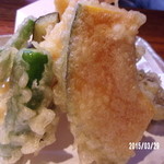 天庵 - 南瓜・隠元・茄子・人参・舞茸・憶良・そして海老