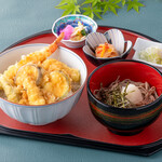 和食処 羽山 - 夏野菜天丼＆ミニ蕎麦セット(2026年6月1日～2026年9月15日まで)