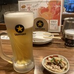 風来坊 - とりビーと付き出し