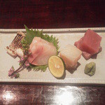 りょうりや 御旅屋 - 3月のお造り　魚を寝かせるとこんなに美味くなるとは！