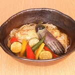 【“初夏”限定】夏野菜の揚げびたしぶっかけうどん
