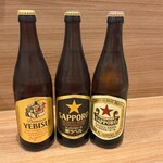 地鶏と旬菜 いとう - 樽生は黒ラベル、瓶ビールは赤星、エビス他ございます