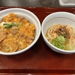 なか卯 - 料理写真:親子丼+冷やし担々うどん(小)