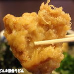 手打ちうどん　 いしづか - 2015年3月　かしわ天