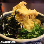 手打ちうどん　 いしづか - 2015年3月　かしわ天ぶっかけ（冷）