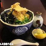 手打ちうどん　 いしづか - 2015年3月　かしわ天ぶっかけ（冷）