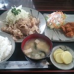 Pierre - 生姜焼き＋チキンカツ定食