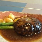 猿蟹合戦 - 板さんが作ったハンバーグ定食￥９３０