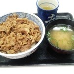 吉野家 - 牛丼並ツユダク380円 味噌汁60円