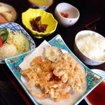 御宿　浜辺屋 - お昼営業の、かき揚げ定食