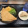 こがね製麺所 - かけ（小）＋おあげ、おにぎり