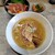 鳥取牛骨スタミナラーメン BULLKACCHON - 料理写真:青柚子香る炙りノドグロ潮蕎麦と活〆マルゴのユッケ丼と海鮮キムチ
