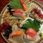 越後一会 十郎 - お刺身おまかせ8種 1480円