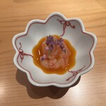 鮨 つぼみ - しまえび　黄身醤油