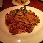 Keju Reppu - 頼んだパスタの一つ、牛ほほ肉のラグー♪お肉の味がとても濃い、まるでジビエみたいな一皿でした♡