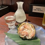 越後一会 十郎 - 毛蟹の甲羅詰め。