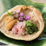 かに味噌の甲羅焼き