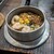 津久井 - 料理写真:釜飯（五目釜） ... 鶏肉のそぼろ?  海老、あさり、コーン、ニンジン、グリンピースなどが入っていたかしら?  全て良き風味でありました~