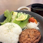 道の駅たのはた 思惟の風 - 鴨ハンバーグプレート