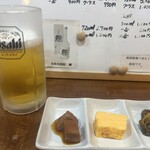 マミー - 生ビール　お通し