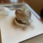 近江茶丸吉・茶房焙楽 - ほうじ茶のパンケーキ