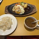 GGC - 料理写真:【2026.6.6(土)】BBQハンバーグ1,780円＋スープバー&ライスセット480円