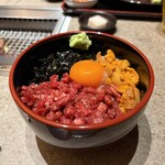 肉料理 ほの火 - ウニユッケご飯