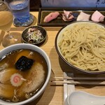 中華蕎麦 とみ田 - 特製もりそば〜未来へ〜+白ワイン