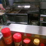 晩杯屋 - カウンター一番奥はこんな感じです。