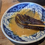 浅草 更科天狐 - 茄子天をごまだれで