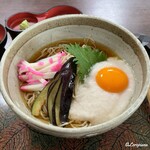 初駒 - 卵黄を入れた冷しとろろ蕎麦