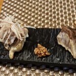 IZAKAYA 時々 - 本日の海鮮　藁焼き三種盛り