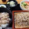 松寿庵 - 塩カルビ丼セット（もりそば）：¥1,200