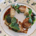 レストラン プランデルブ北鎌倉 - ランチホタテとたけのこの前菜