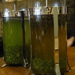 池田選茶堂 - ほうじ緑茶（前）と深蒸し茶