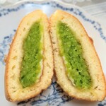 どら焼き まかな - 塩ずんだ×クリーム・断面