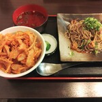 パリから来た和 - 料理写真:『ねぎまぜ蕎麦とミニ丼セット』現物
