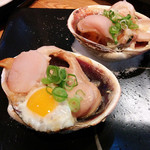 Ajidokoro Murata - 大アサリの酒蒸し？美味！豊橋名産うずら卵がしっかり．