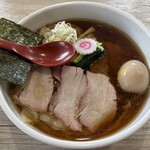 とら食堂 - 焼豚ワンタン麺味玉入り　しょうが