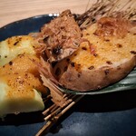 ととけむり - 佐土原茄子の田楽と長芋雲丹醤油焼き