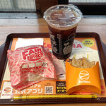 ゼッテリア - 料理写真:アジアンガーリックシュリンプビーフバーガーセット(税込み940円)