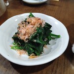 やきとん たかちゃん - ほうれん草おひたし 360円