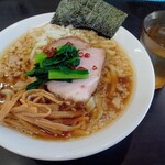 自家製手打ち麺 禿 - 背脂醤油ラーメン大盛