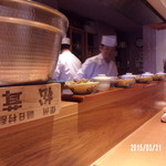 馳走　かく田 - 板場はきちんとされていて清潔感が有ります