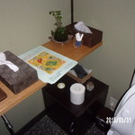 馳走　かく田 - 消え終わった香の良い香りが鼻をくすぐります