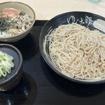 ゆで太郎 - ミニ焼鯖炙りたらこごはんセット
そば大盛