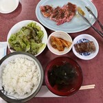 焼肉太陽 - 和牛カルビ焼肉定食　1,600円